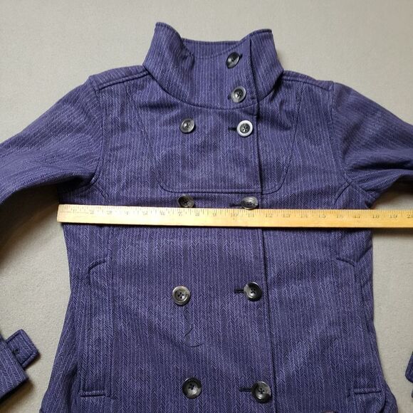 MEC • Purple Printed Double Breasted Coat • Size S - Picture 11 of 11